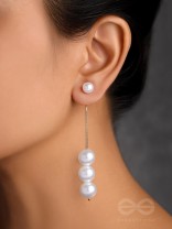 String-of-Pearls- Golden Pearl Earrings