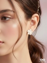 The Milky Way- Golden Pearl Earrings