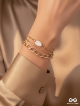 Stoned with Style- Golden Stone Bracelet