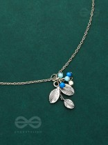 Frozen Forest- Silver and Blue Beads Necklace