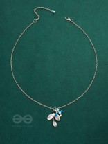 Frozen Forest- Silver and Blue Beads Necklace