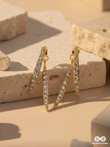 The Fall of Grace- Golden Rhinestones Earrings