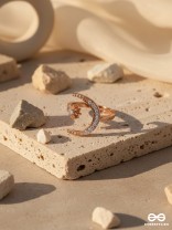 The Night Sky- Rose Golden Rhinestones Ring