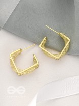 Hooked to Charm- Classic Golden Earrings