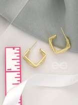 Hooked to Charm- Classic Golden Earrings