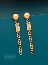 The Meteor Shower- Golden Crystal Earrings