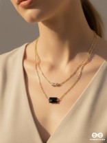 The Dark Reflection- Golden Layered Necklace With Anti-Tarnish Coating