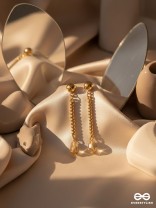 Tears of Joy- Golden Crystal Beads Earrings