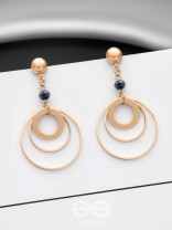 The Mystical Maze- Golden Beads Earrings