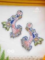 Alankar - The Decorated - Sequins, Beads And Resham Hand Embroidered Earrings (Multicolor)