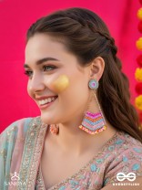 IDHANT- THE LUMINOUS- SEQUINS and BEADS EMBROIDERED EARRINGS (Multicoloured)