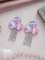 Karutaka - The Clover Leaf - Sequins And Beads Hand Embroidered Earrings (Multicolor)