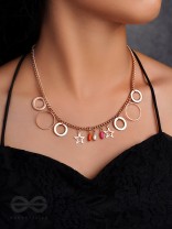 The Eternal Cosmos- Classy Golden Necklace With Anti-Tarnish Coating 