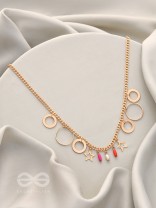 The Eternal Cosmos- Classy Golden Necklace With Anti-Tarnish Coating 