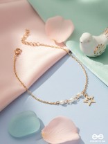 Star-Struck- Golden Beads Anklet