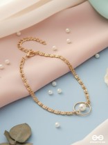 The Moon Ring- Golden Pearl Anklet