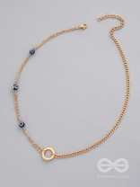 The Fairy Ring- Golden Evil Eye Necklace With Anti-Tarnish Coating 
