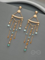 The Majestic Chandelier- Golden Statement Earrings