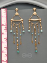 The Majestic Chandelier- Golden Statement Earrings