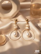 The Lord of the Rings- Golden Pearl Earrings