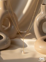 The Drowned Moon- Golden Pearl Layered Necklace With Anti-Tarnish Coating 