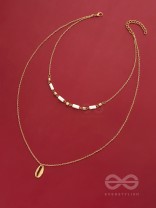 Sun N Sand - Golden Beads Layered Necklace With Anti-Tarnish Coating 