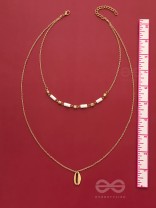Sun N Sand - Golden Beads Layered Necklace With Anti-Tarnish Coating 