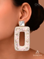 Avaroha- The Heavenly- Stones, Sequins and Pearls Embroidered Earrings