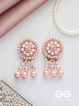 Lavana- The Graceful- Pearls and Glass Beads Embroidered Earrings 