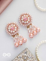 Lavana- The Graceful- Pearls and Glass Beads Embroidered Earrings 