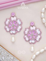 Animisa- The Bloom- Stones and Sequins Embroidered Earrings 