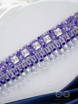 Abhramaya- The Cloudy Sky- Stones and Glass Beads Embroidered Choker Necklace 