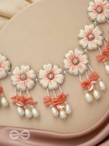 Vinirmita- The Beautiful Garden- Resham, Pearls and Stones Embroidered Choker Necklace
