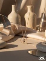 The Third Eye- Golden Bead Necklace With Anti-Tarnish Coating