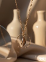 The Third Eye- Golden Bead Necklace With Anti-Tarnish Coating