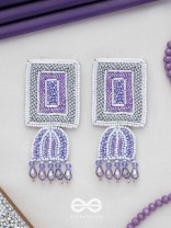 Haarya- The Beautiful Bell- Beads and Glass Drops Embroidered Earrings
