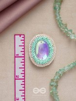 Mandara - The Mirror Reflection - Stones, Sequins And Cutdana Hand Embroidered Earrings