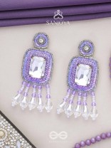 Aadarsa- The Magnificent Mirror- Stones and Sequins Embroidered Earrings