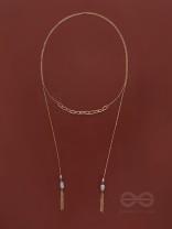 The Lovers Bridge- Golden Necklace Scarf