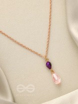 A Study In Scarlet- Golden Glass Bead Necklace With Anti-Tarnish Coating 