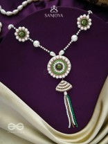 Salamkara- The Adorned- Stones, Pearls and Beads Embroidered Necklace