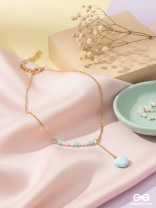 The Heart's Desire- Golden Beads Anklet