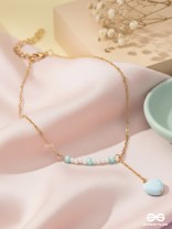 The Heart's Desire- Golden Beads Anklet