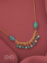 The Pearly Smile- Golden Beads Necklace With Anti-Tarnish Coating