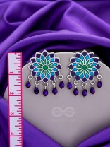 The Midnight Sun- Silver Enamelled Earrings