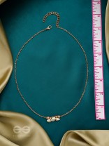 Three's Company- Golden Pearl Necklace With Anti-Tarnish Coating