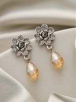 The Frosted Flower- Tiny Trinket Earrings (Marigold) 