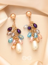 Fruits of Heaven- Golden Pearl Earrings
