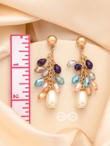Fruits of Heaven- Golden Pearl Earrings