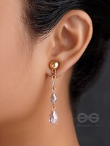 The Honeydew- Golden Glass Beads Earrings